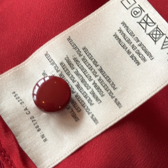 Anthropologie Moulinette Soeurs Tamera Red Lace Peplum Top size 2 Boho Romance - Picture 5 of 5